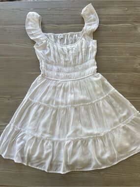 Blue Rain White Mini Dress